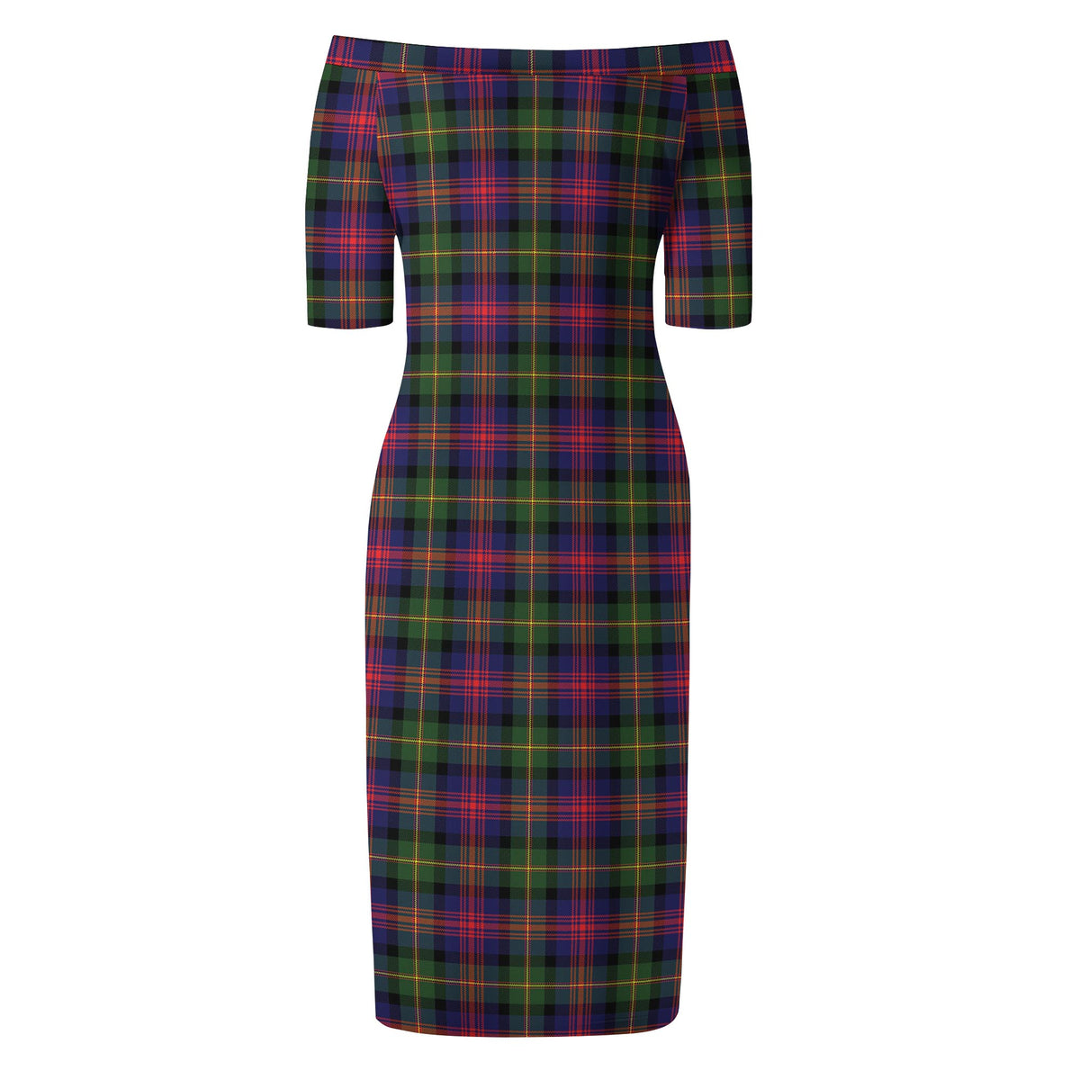 Logan Tartan Off Shoulder Lady Dress - Tartan Vibes Clothing