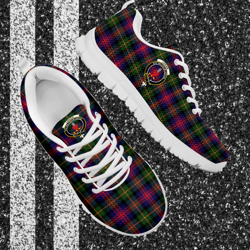 Logan Tartan Sneakers with Family Crest - Tartan Vibes Clothing