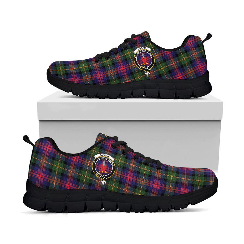 Logan Tartan Sneakers with Family Crest - Tartan Vibes Clothing