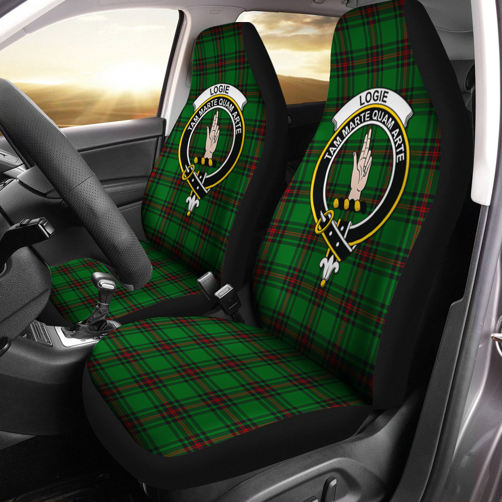 Logie Tartan Car Seat Cover with Family Crest One Size - Tartanvibesclothing