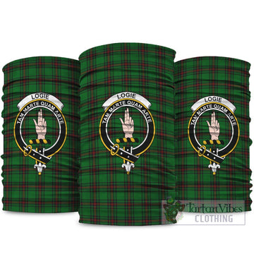 Logie Tartan Neck Gaiters, Tartan Bandanas, Tartan Head Band with Family Crest