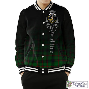 Logie Tartan Baseball Jacket Featuring Alba Gu Brath Family Crest Celtic Inspired