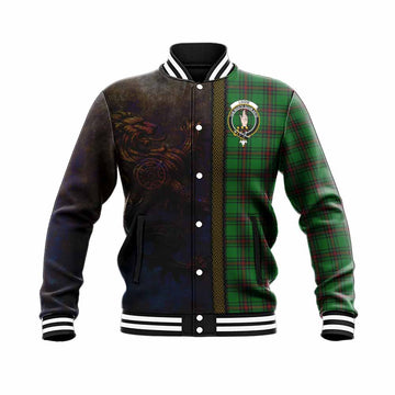 Logie Tartan Family Crest Baseball Jacket Alba Gu Brath Be Brave Lion Ancient Style Unisex - Tartan Vibes Clothing
