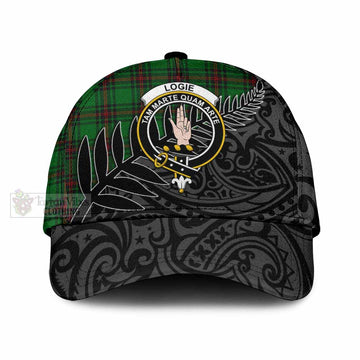 Logie Tartan Classic Cap with New Zealand Silver Fern Half Style