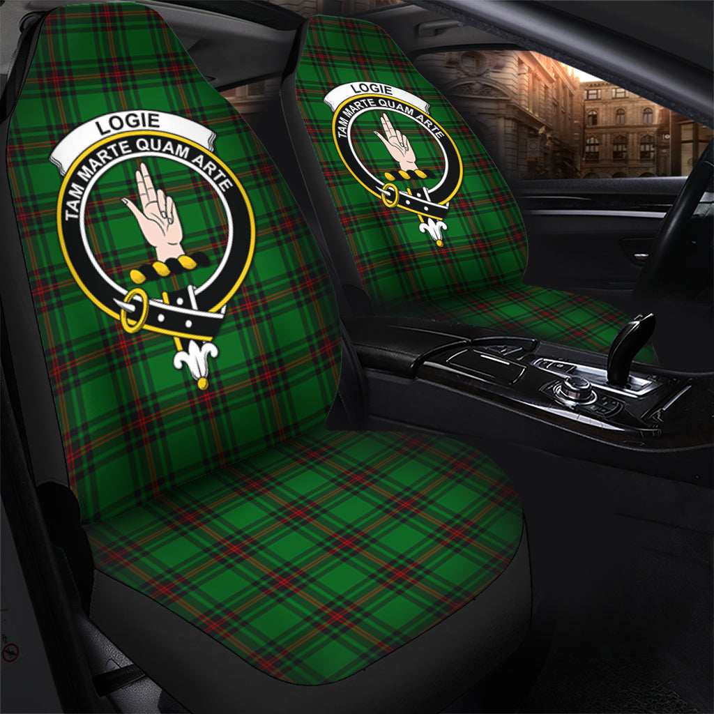 Logie Tartan Car Seat Cover with Family Crest - Tartanvibesclothing