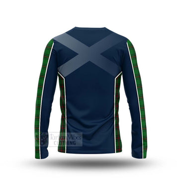 Logie Tartan Long Sleeve T-Shirt with Family Crest and Scottish Thistle Vibes Sport Style - Tartan Vibes Clothing