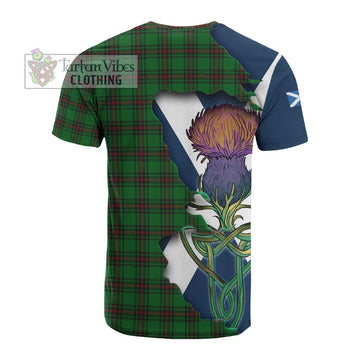 Logie Tartan Family Crest Cotton T-shirt Scottish Thistle Celtic Inspired - Tartan Vibes Clothing