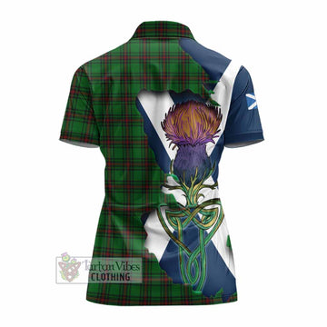 Logie Tartan Family Crest Women's Polo Shirt Scottish Thistle Celtic Inspired - Tartan Vibes Clothing