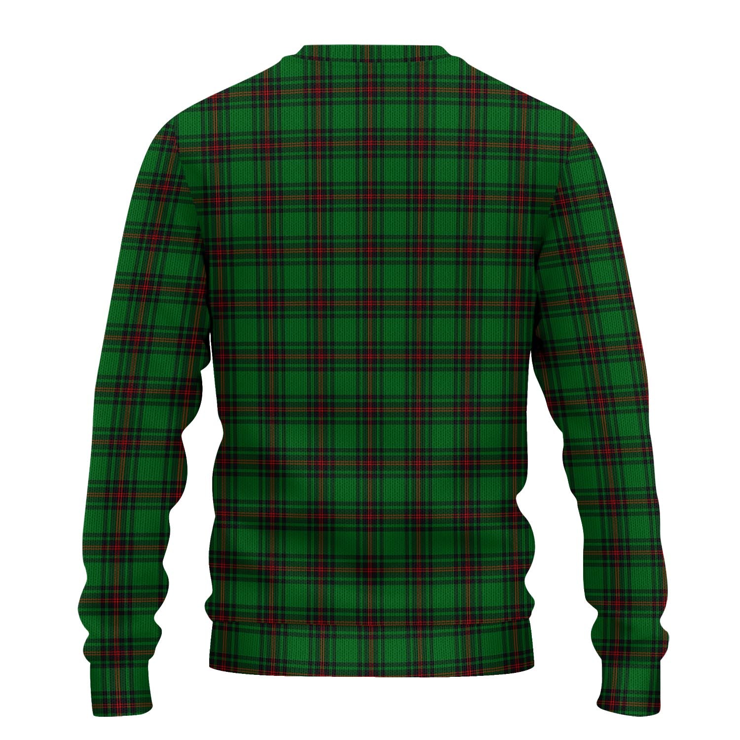 Logie Tartan Knitted Sweater with Family Crest - Tartanvibesclothing