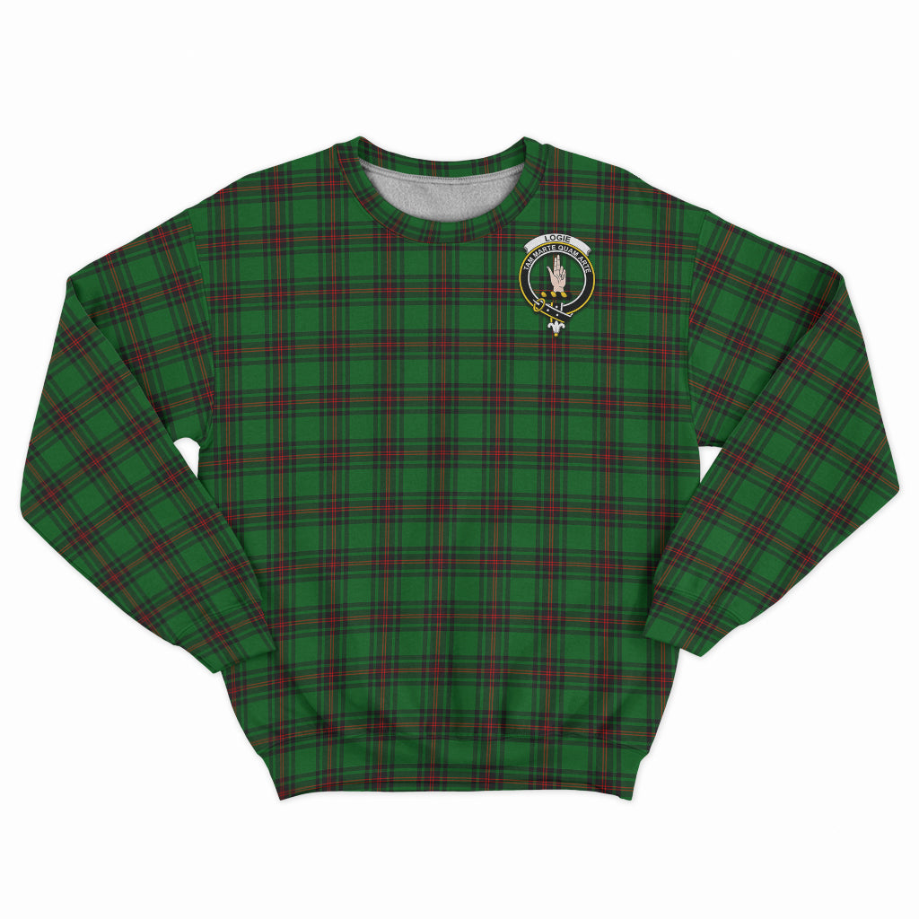 Logie Tartan Sweatshirt with Family Crest - Tartan Vibes Clothing