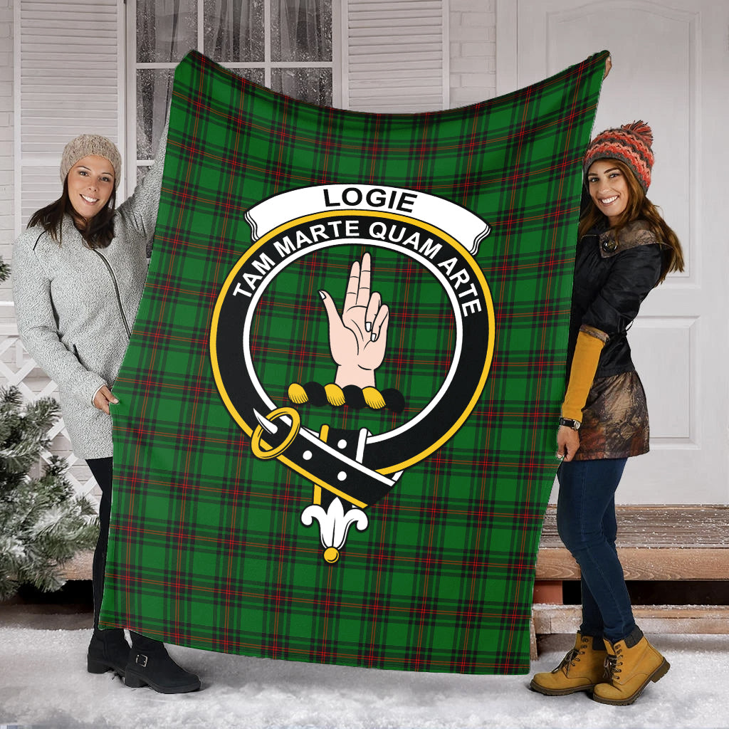 logie-tartab-blanket-with-family-crest