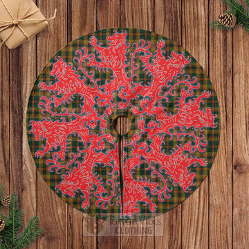 Londonderry (Derry) County Ireland Tartan Christmas Tree Skirt Lion Rampant Style