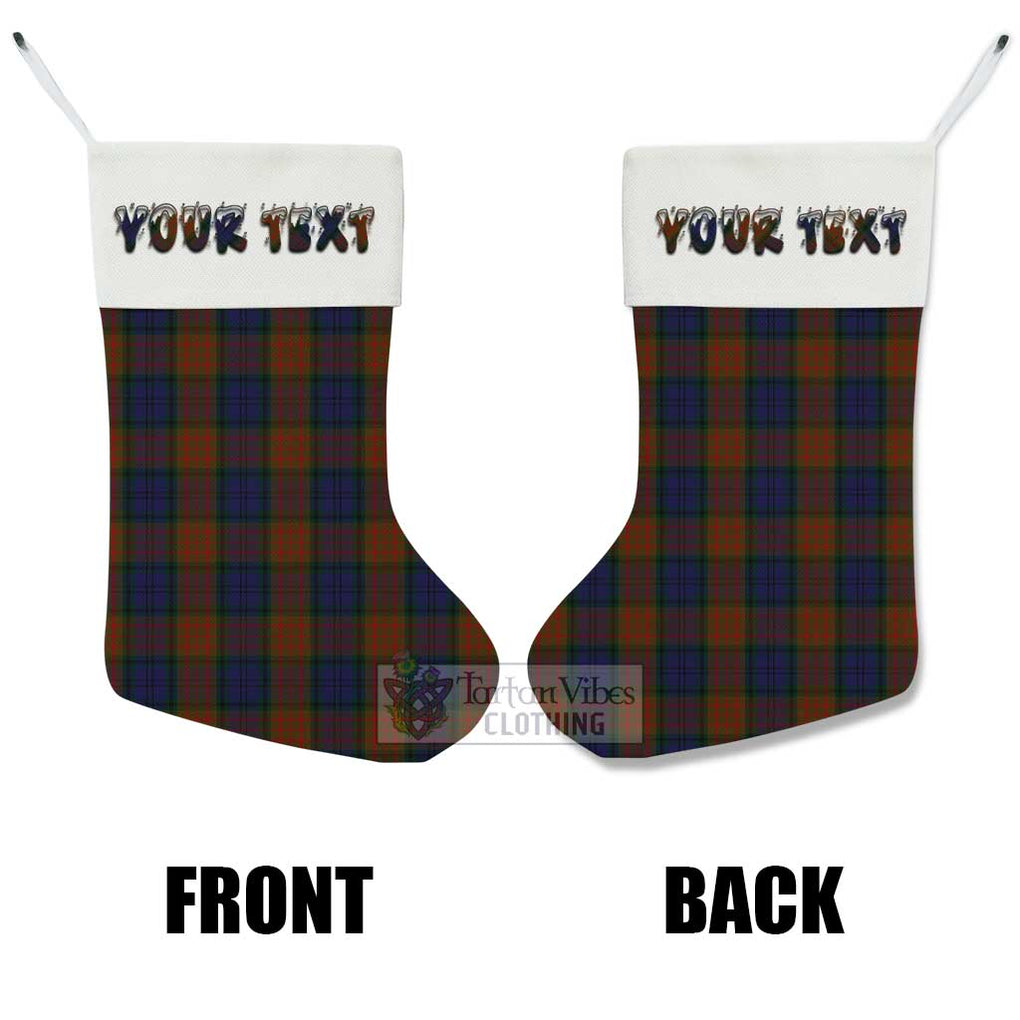 Tartan Vibes Clothing Longford County Ireland Tartan Christmas Stocking with Personalized Text