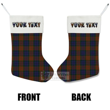 Longford County Ireland Tartan Christmas Stocking with Personalized Text