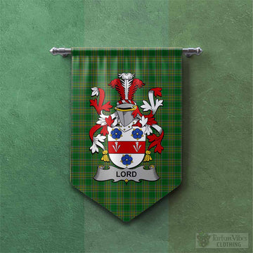 Lord Irish Clan Tartan Gonfalon, Tartan Banner with Coat of Arms Chevron - Tartan Vibes Clothing