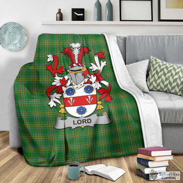 Lord Irish Clan Tartan Blanket with Coat of Arms - Tartan Vibes Clothing