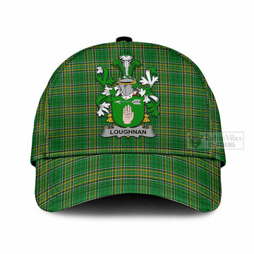 Loughnan Irish Clan Tartan Classic Cap with Coat of Arms