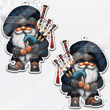 Louth County Ireland Tartan Bagpiper Gnome Christmas Ornament