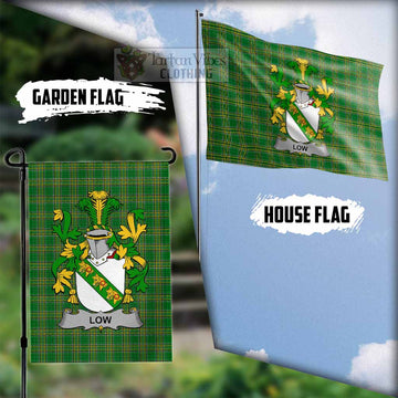 Low Irish Clan Tartan Flag with Coat of Arms