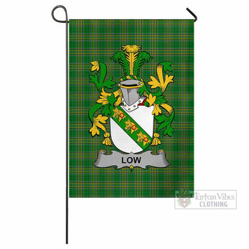 Low Irish Clan Tartan Flag with Coat of Arms