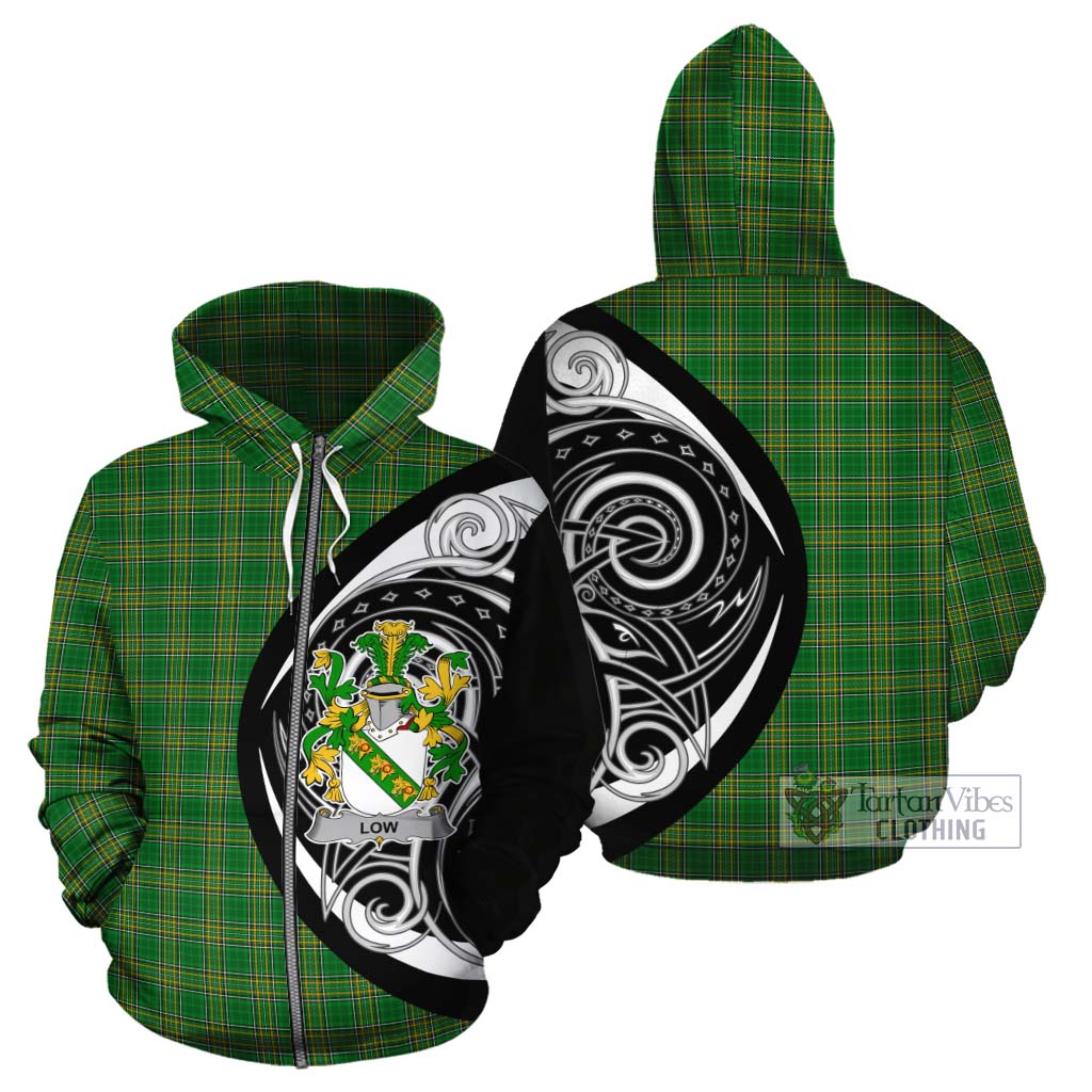 Low Irish Clan Cotton Hoodie Celtic Circle Style Zip Hoodie - Tartan Vibes Clothing