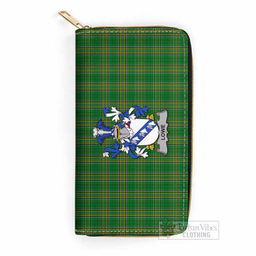 Lowe Irish Clan Tartan Women's Leather Wallet with Coat of Arms One Size 19.7*10.5*3.5 cm - Tartan Vibes Clothing