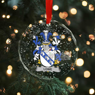 Lowe Irish Clan Christmas Glass Ornament with Coat of Arms - 2D-tartanvibesclothing