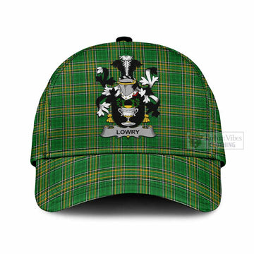 Lowry Irish Clan Tartan Classic Cap with Coat of Arms