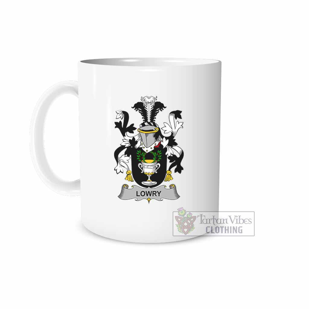 Tartan Vibes Clothing Lowry Irish Clan Coat of Arms Ceramic Mug