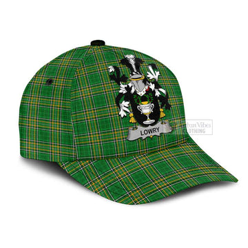 Lowry Irish Clan Tartan Classic Cap with Coat of Arms