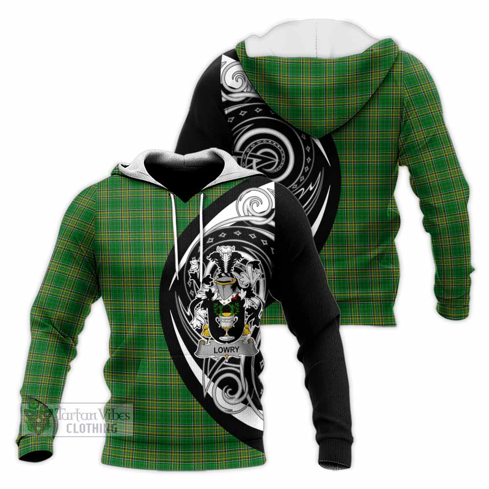 Lowry Irish Clan Knitted Hoodie Celtic Circle Style - Tartan Vibes Clothing