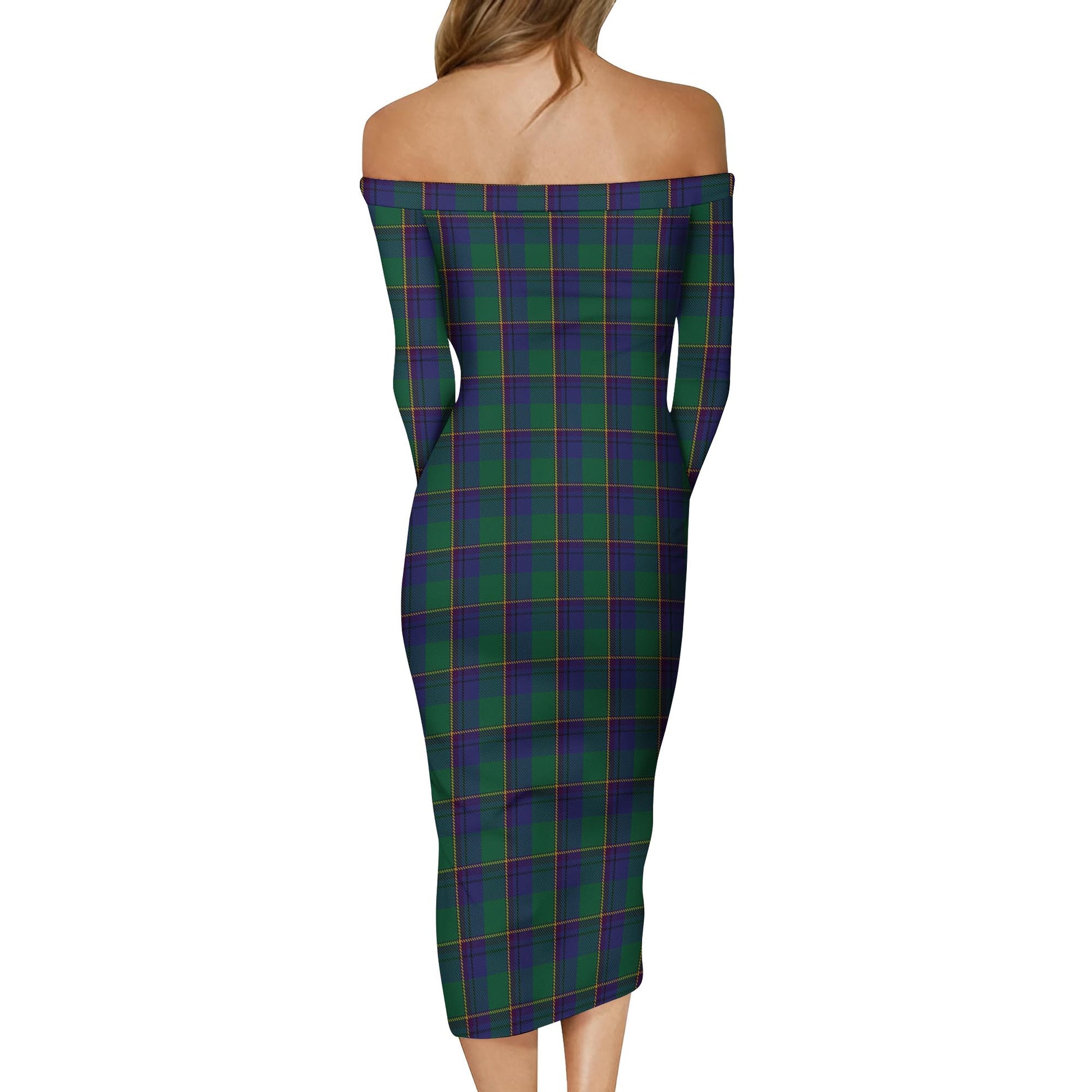 Lowry Tartan Off Shoulder Lady Dress - Tartanvibesclothing