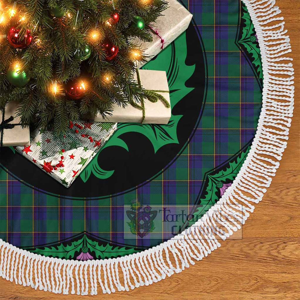 Tartan Vibes Clothing Lowry Tartan Christmas Tree Skirt Scottish Thistle Style