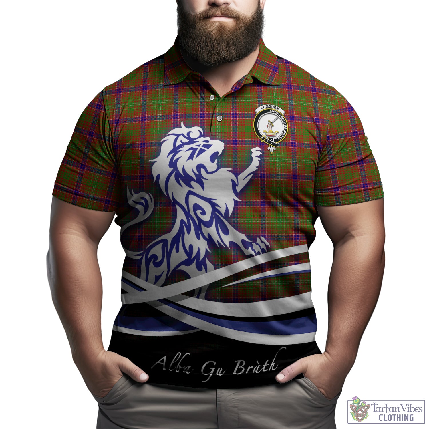 lumsden-tartan-polo-shirt-with-alba-gu-brath-regal-lion-emblem