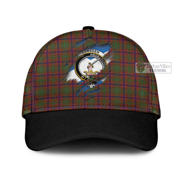 Lumsden Tartan Classic Cap with Family Crest In Me Style