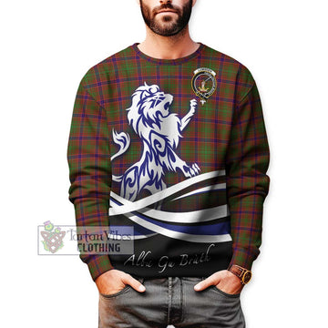 Lumsden Tartan Sweatshirt with Alba Gu Brath Regal Lion Emblem