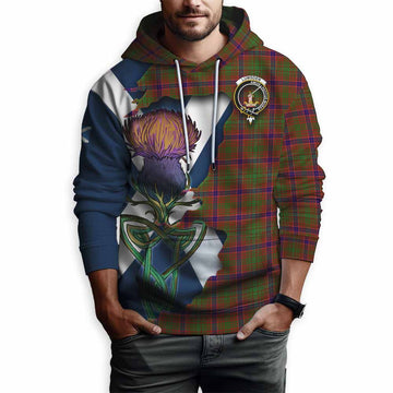Lumsden Tartan Family Crest Hoodie Scottish Thistle Celtic Inspired Pullover Hoodie - Tartan Vibes Clothing