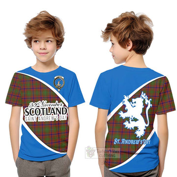 Lumsden Family Crest Tartan Kid T-Shirt Celebrate Saint Andrew's Day in Style