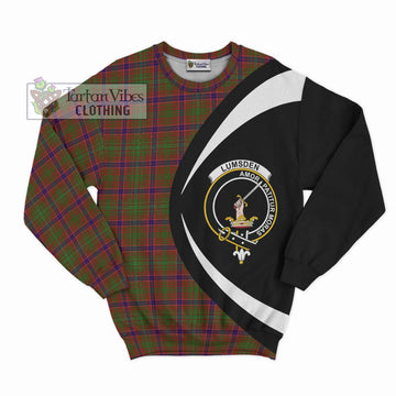 Lumsden Tartan Sweatshirt with Family Crest Circle Style