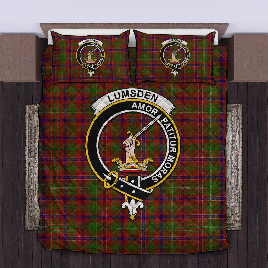 Lumsden Tartan Quilt Bed Set with Family Crest Twin - Tartan Vibes Clothing