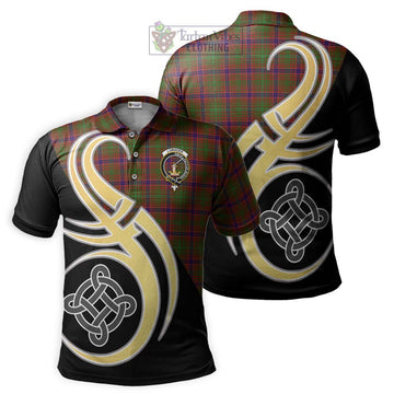 Lumsden Tartan Polo Shirt with Family Crest and Celtic Symbol Style