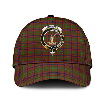 Lumsden Tartan Classic Cap with Family Crest