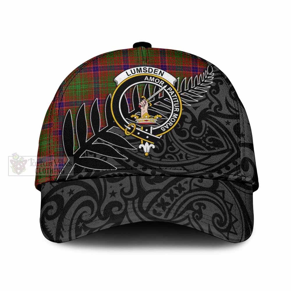 Tartan Vibes Clothing Lumsden Tartan Classic Cap with New Zealand Silver Fern Half Style