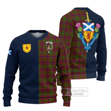 Lumsden Tartan Ugly Sweater with Scottish Lion Royal Arm Half Style