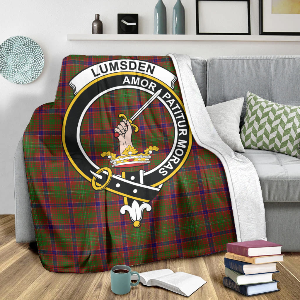 lumsden-tartab-blanket-with-family-crest