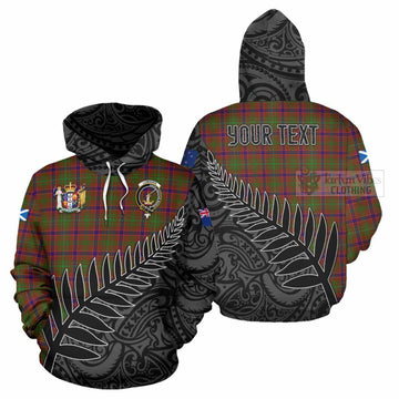 Lumsden Crest Tartan Hoodie with New Zealand Silver Fern Half Style