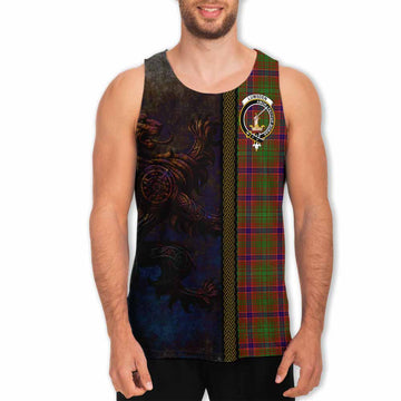 Lumsden Tartan Family Crest Men's Tank Top Alba Gu Brath Be Brave Lion Ancient Style Men - Tartan Vibes Clothing