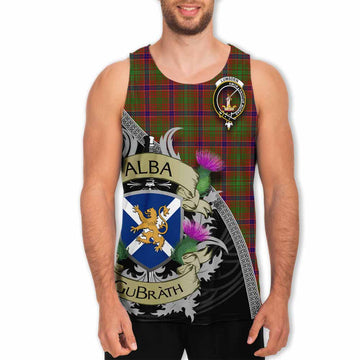 Lumsden Tartan Family Crest Men's Tank Top Lion Rampant Royal Thistle Shield Celtic Inspired Men - Tartan Vibes Clothing