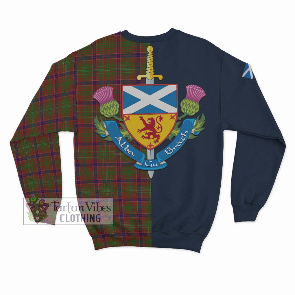 Tartan Vibes Clothing Lumsden Tartan Sweatshirt with Scottish Lion Royal Arm Half Style