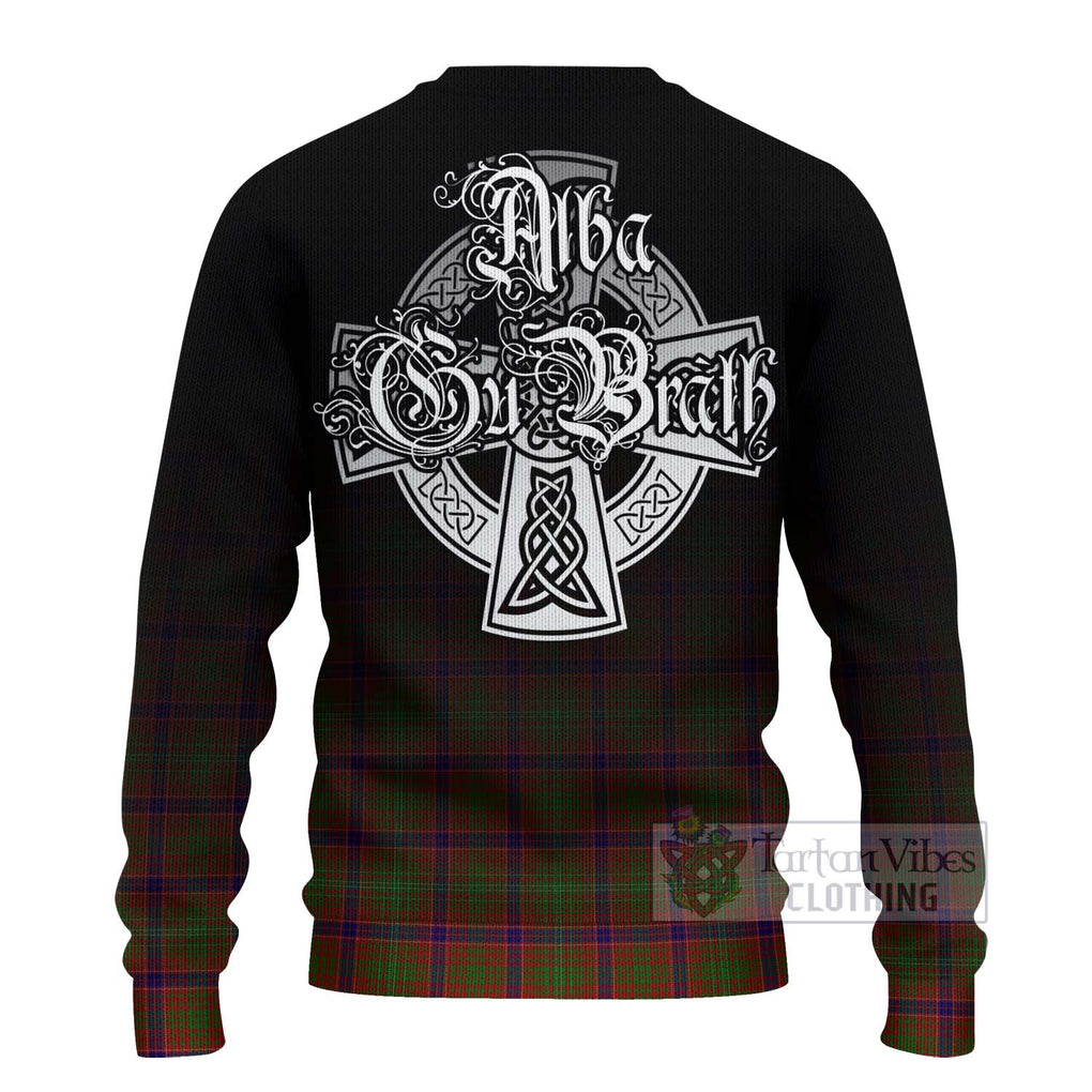 Tartan Vibes Clothing Lumsden Tartan Knitted Sweater Featuring Alba Gu Brath Family Crest Celtic Inspired